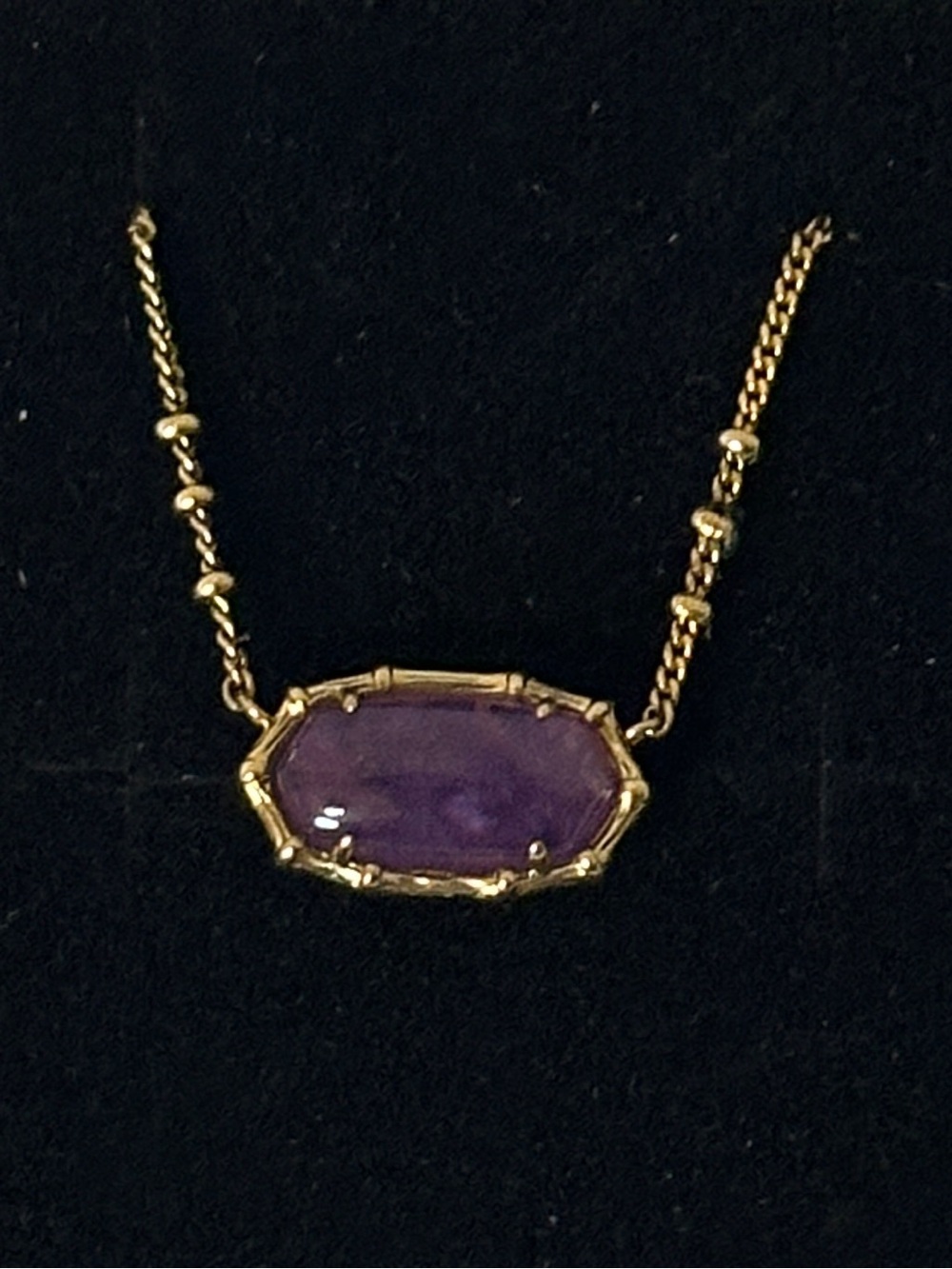 Kendra Scott Elisa Necklace with Purple Amethyst Pendant